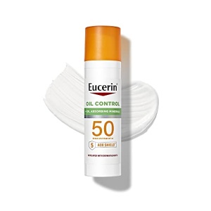 Eucerin Sun Oil Control SPF 50 Face Sunscreen Lotion with Oil Absorbing Minerals, 2.5 Fl Oz Bottle